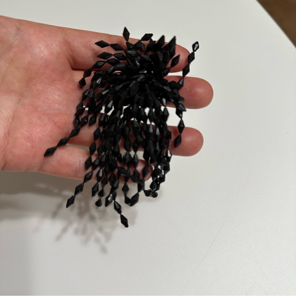 Bold Black Statement Earrings - image 4